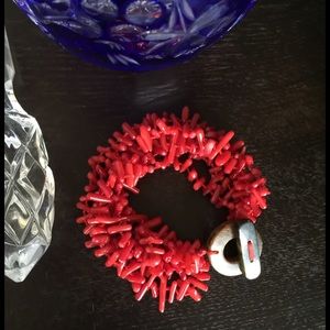🎉HP🎉Natural Red Coral Bracelet Natural Clasp