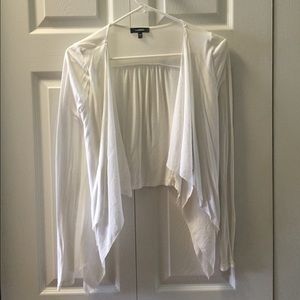 Express white cardigan