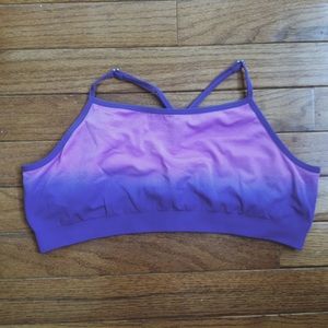 Purple sports bra