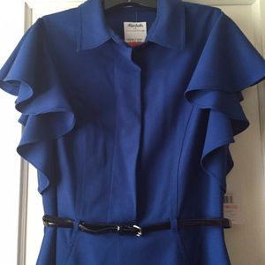 Calvin Klein Ruffle-Sleeve Dress