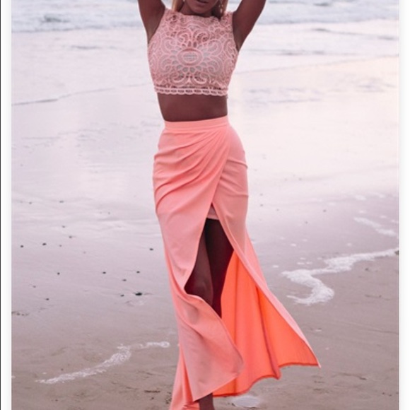 Crop top and skirt