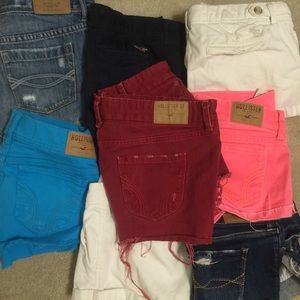 Bundle of hollister and Abercrombie shorts.