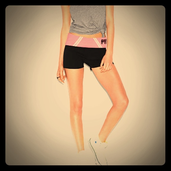 VS Pink Foldover Shorts | Large
