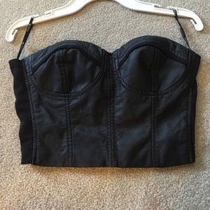 Leather Crop Top
