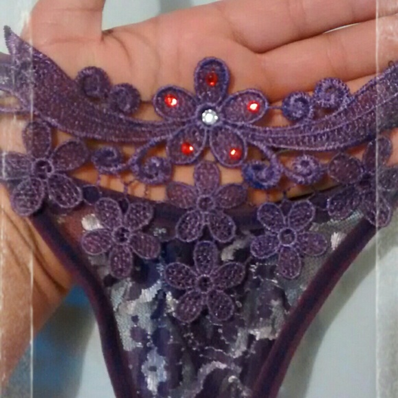 NWOT purple thong - Picture 2 of 3