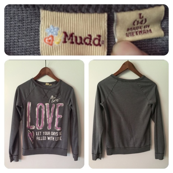 🚫Sold🚫Mudd sweatshirt sz XS. Adorable message! - Picture 2 of 3