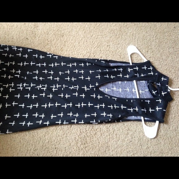 CROSS print high low dress