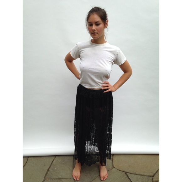 Vintage sheer lace skirt
