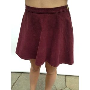 circle skirt, low back dress, blue cropped tee