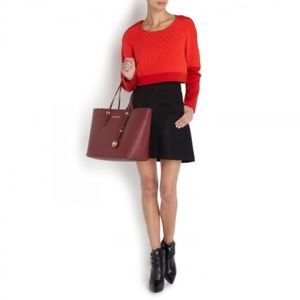Oxblood Michael Kors Jet Set Tote Fall