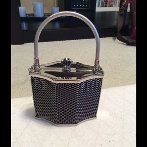 Black Metal Clutch Bag