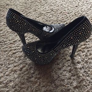 Bedazzled platform heels