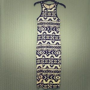 Tribal print midi dress