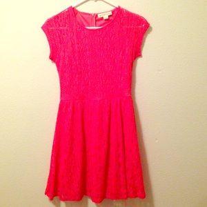 Adorable coral lace dress