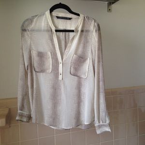 Zara Snakeprint Blouse