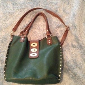 Green Vegan Leather Robert Matthews 3:1 tote
