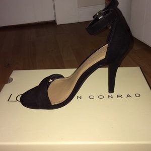 Black ankle strap heels