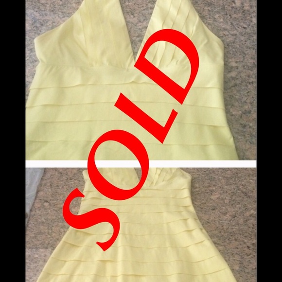 SOLD---Summer Halter dress color Pale Lime Size 0