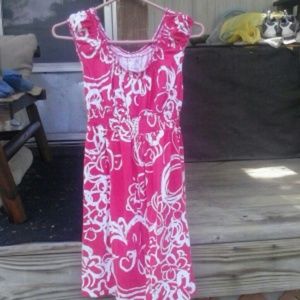 Gorgeous pink and white floral/Hawaiian dress