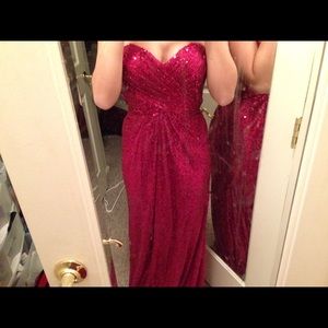 Red sparkly prom dress!