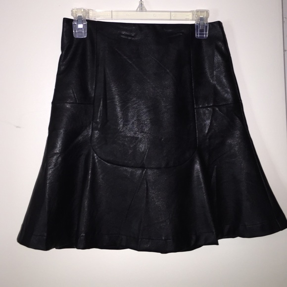 PU Leather Skater Skirt - Picture 1 of 2
