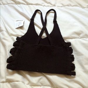 UO Kimchi Blue Ribbed Caged Top