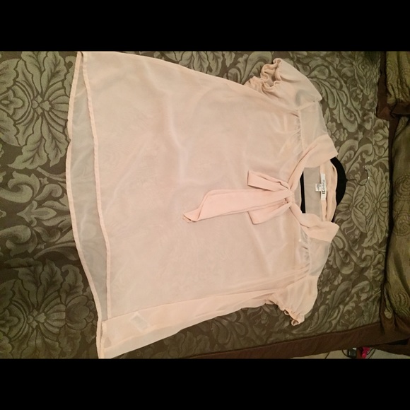 Forever 21 sheer beige shirt