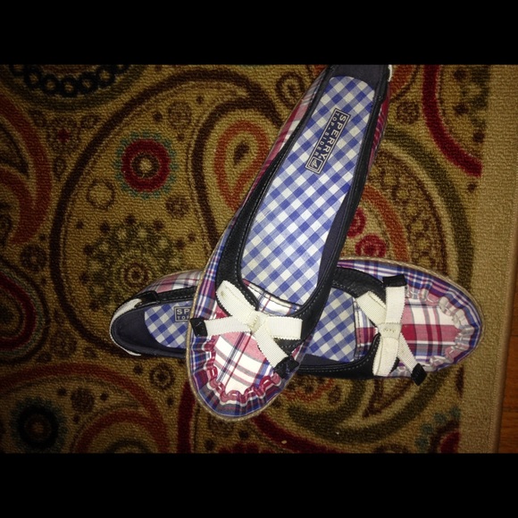 Red, White, and Blue Sperry flats