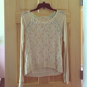 New!-Rewind lace long sleeve shirt