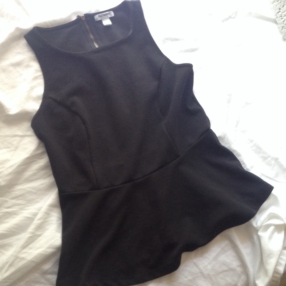 Old Navy Black Peplum Tank
