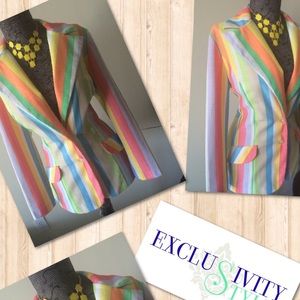 Vintage one of a kind Pastel Striped blazer!