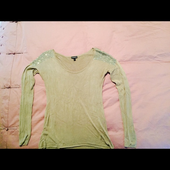 Express metal rhinestone sweater - Picture 1 of 4
