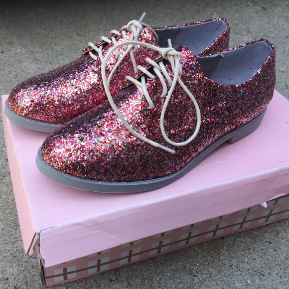 Glitter Oxford Flats