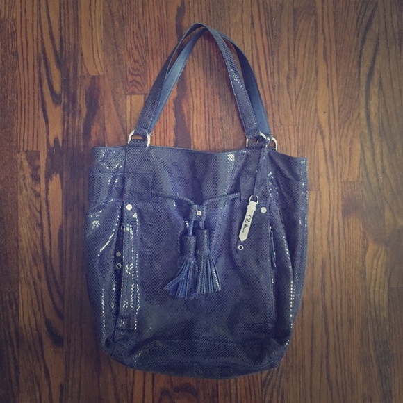 PRICE DROP Cole Haan Navy Python Purse