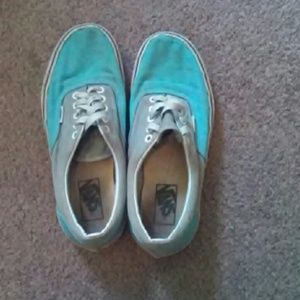 Gray and blue vans
