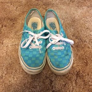 Blue patterned Vans