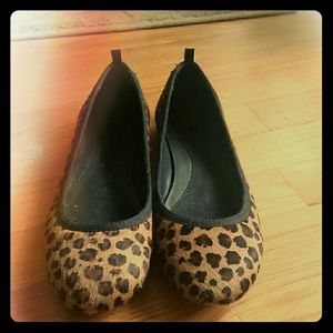 LEOPARD FLATS-REAL LEATHER
