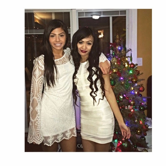 Urban Outfitters White Detailed Dress