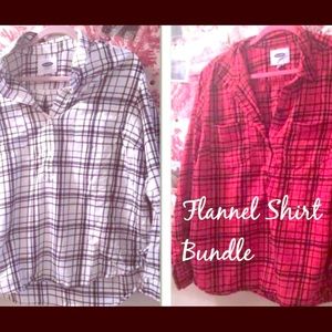 Lightweight flannel pull over shirt BUNDLE