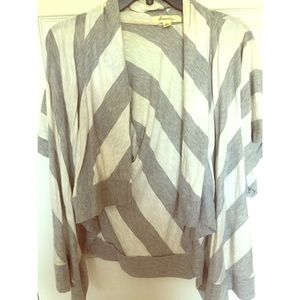 Gray & White Cardigan