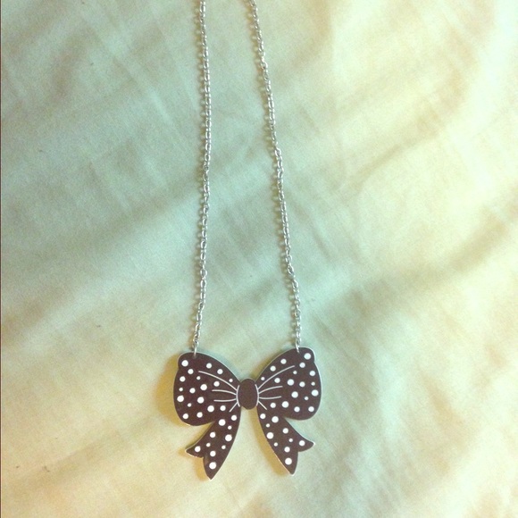 Polka dot Bow Necklace