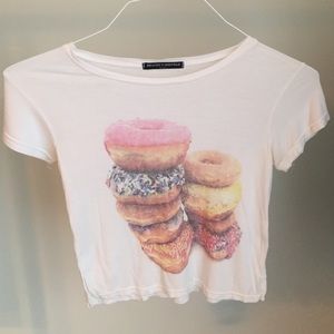 Brandy soft donut crop tee