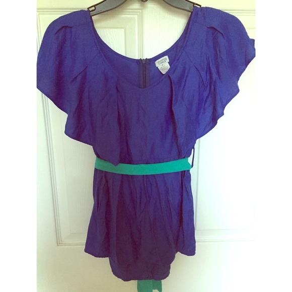 Deep blue flowy Top - Picture 1 of 1