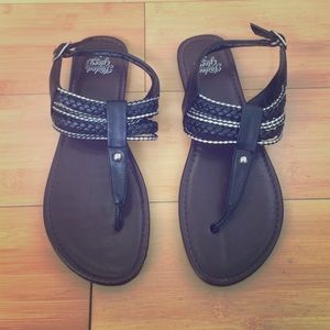 Black and silver  sandals