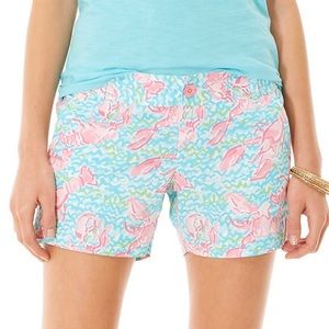 NWT Lilly Pulitzer Lobstah Roll callahan shorts 0