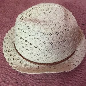 Boho American Eagle off white hat/fedora.
