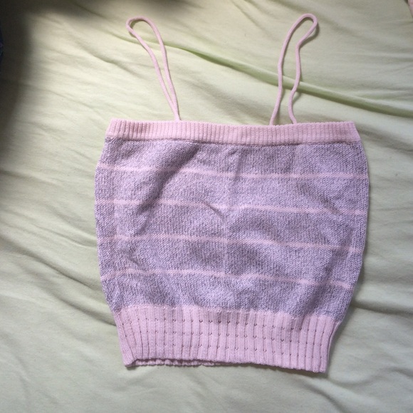 Crochet knit spaghetti strap top