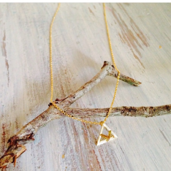 3D Pyramid Pendant necklace