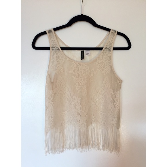 H&M Lace Fringe Top