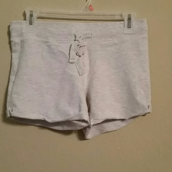 Cream  and dark blue shorts